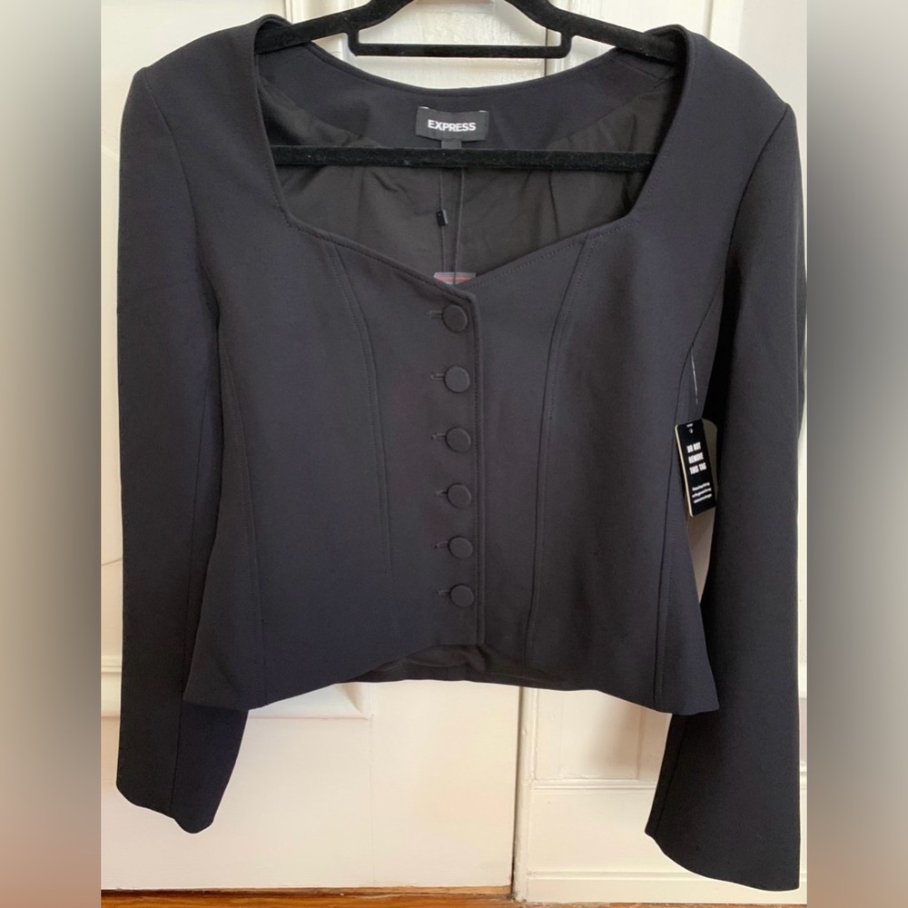 NWT Express Sweetheart Neckline Blazer Top Size 14